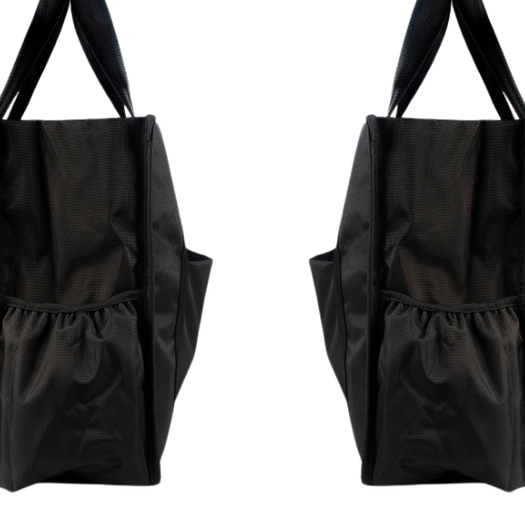 reusable tote bag with slip pockets